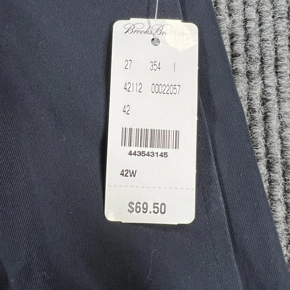 Brooks Brothers Elliot Shorts Mens 42 Blue Pleated Chino Casual Work Golf New